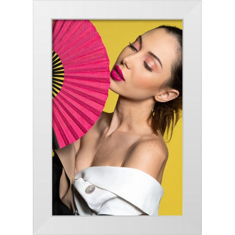 Liana portrait White Modern Wood Framed Art Print by Ventura, Andrea