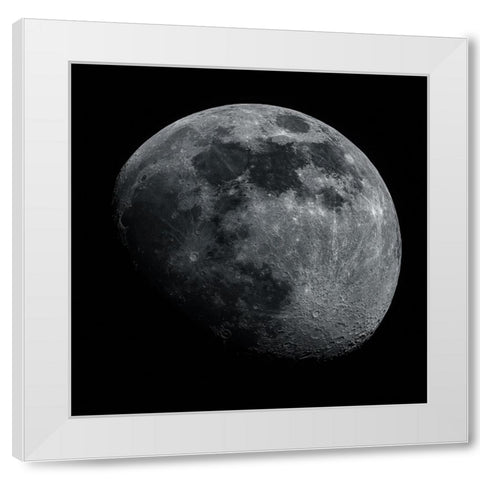 The Moon White Modern Wood Framed Art Print by Kalika, Michael