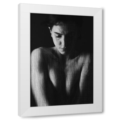 Drafted White Modern Wood Framed Art Print by Bousca, Bogdan