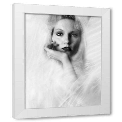 Paying Attention White Modern Wood Framed Art Print by Punyet Miro, Carles