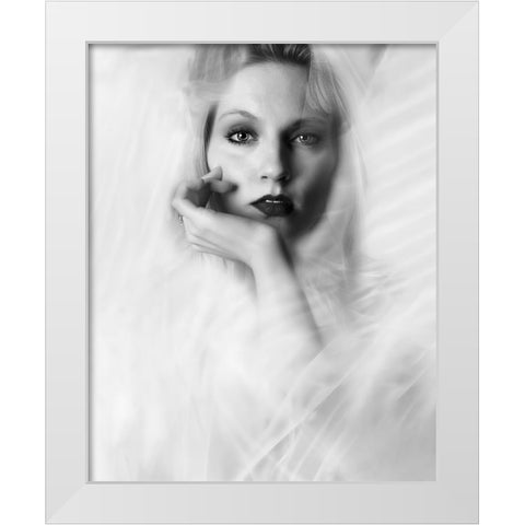 Paying Attention White Modern Wood Framed Art Print by Punyet Miro, Carles