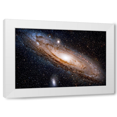 Andromeda Galaxy White Modern Wood Framed Art Print by Dayag, David