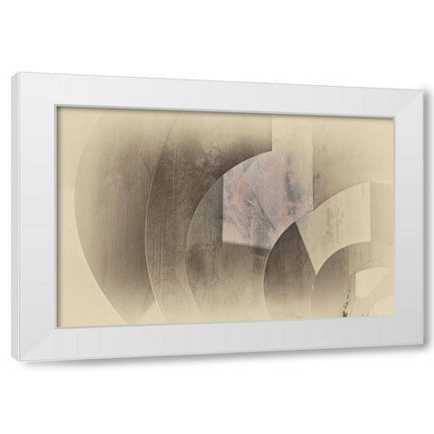 Shapes in soft tones White Modern Wood Framed Art Print by Van Son, Greetje