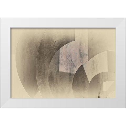 Shapes in soft tones White Modern Wood Framed Art Print by Van Son, Greetje