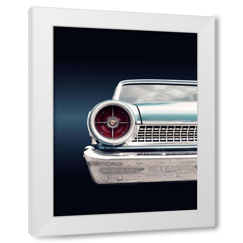 Us Classic Car 1963 Galaxie White Modern Wood Framed Art Print by Gube, Beate