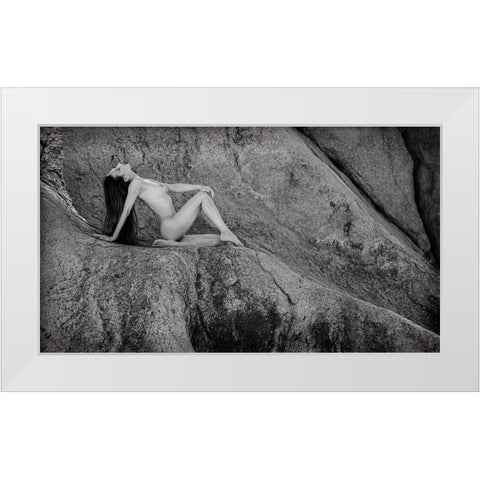 Gloria In Stone White Modern Wood Framed Art Print by Gil Raga, Joan