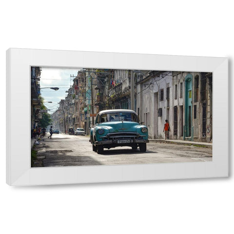 Cuba White Modern Wood Framed Art Print by Einhorn, Itzik