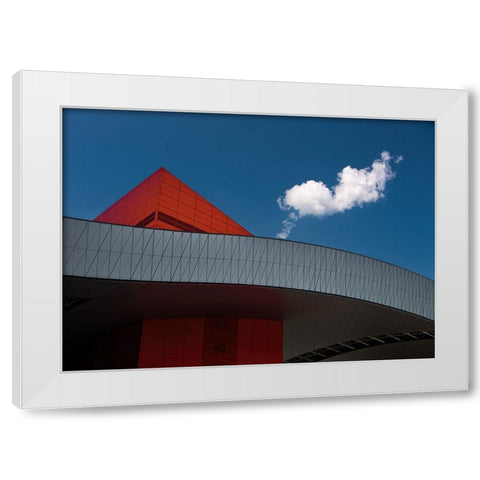 White cloud White Modern Wood Framed Art Print by Massetti, Fabrizio