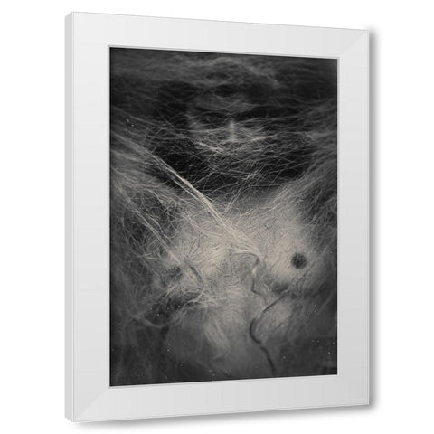 Untitled White Modern Wood Framed Art Print by Bousca, Bogdan