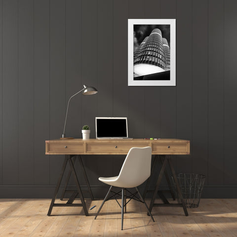 the headquarter White Modern Wood Framed Art Print by Dauer, Andy