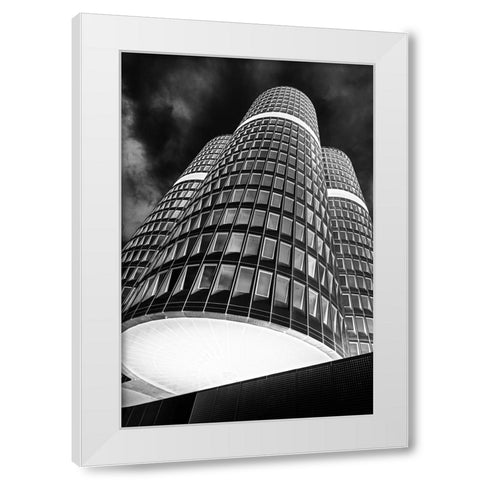 the headquarter White Modern Wood Framed Art Print by Dauer, Andy