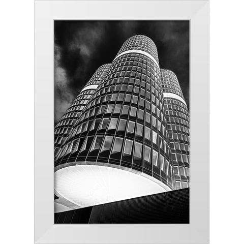 the headquarter White Modern Wood Framed Art Print by Dauer, Andy