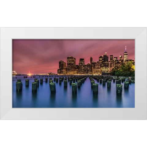 One CanaÂ€Â™T Paint New York As It Is! White Modern Wood Framed Art Print by abu milad, Emil