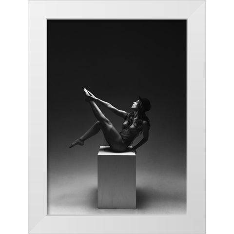 Eva White Modern Wood Framed Art Print by Benvenuti, Laura