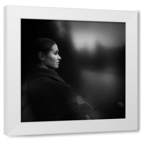 Autumn Portrait White Modern Wood Framed Art Print by Novichikhin, Evgenii