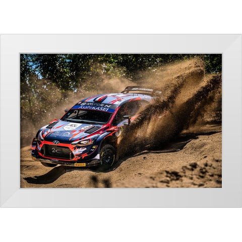 Maximum Attack White Modern Wood Framed Art Print by Flavius, Croitoriu