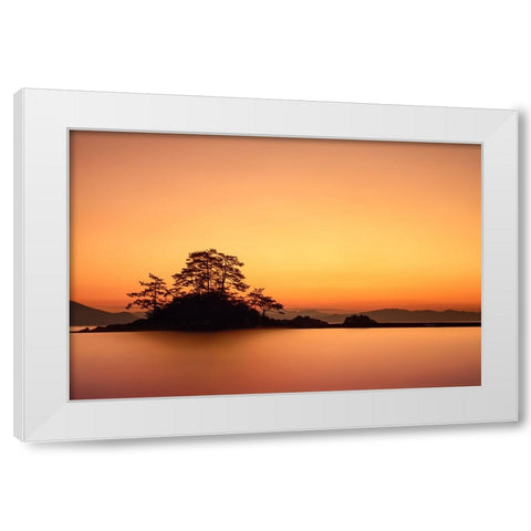 Lonely island White Modern Wood Framed Art Print by Seo, Tiger