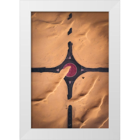Roads to Nowhere White Modern Wood Framed Art Print by De La, Javier
