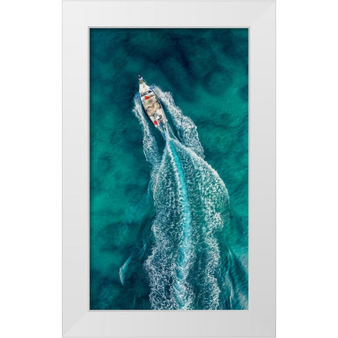 Aerial Pursuit White Modern Wood Framed Art Print by Meirovich, Ido
