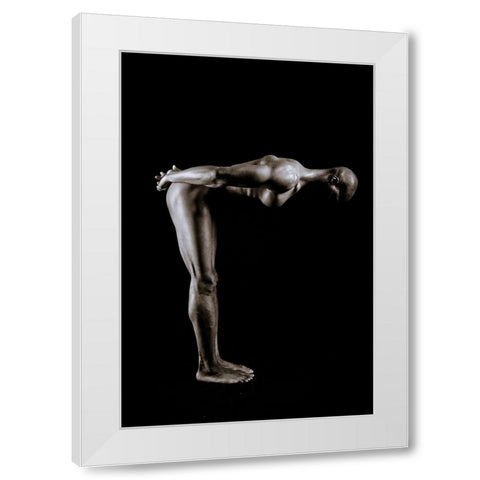 K.E.V White Modern Wood Framed Art Print by Huber, Markus