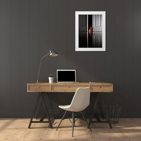 Passion In Red White Modern Wood Framed Art Print by Schottstaedt, Erik