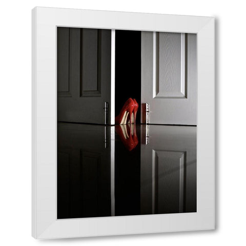 Passion In Red White Modern Wood Framed Art Print by Schottstaedt, Erik