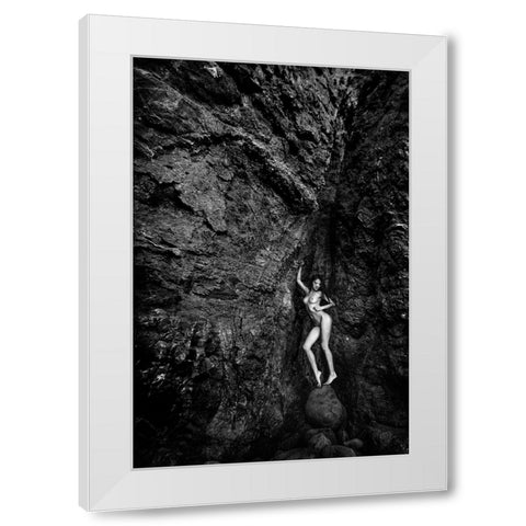 Cave White Modern Wood Framed Art Print by Gil Raga, Joan