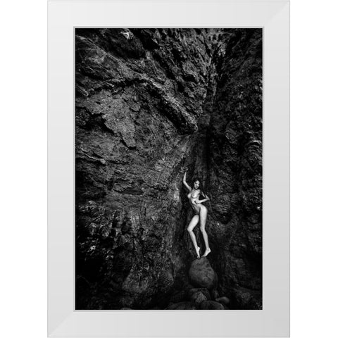 Cave White Modern Wood Framed Art Print by Gil Raga, Joan