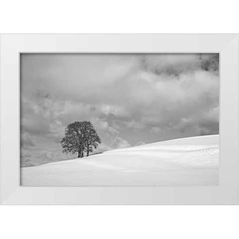A cloudy winter day White Modern Wood Framed Art Print by Peter Rank, Hans