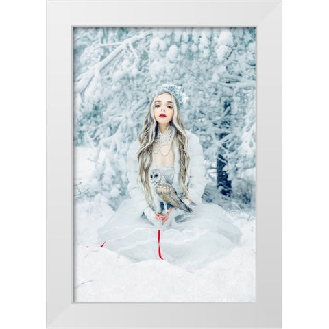 Snowmaiden White Modern Wood Framed Art Print by Bolgov (Axe), Ruslan