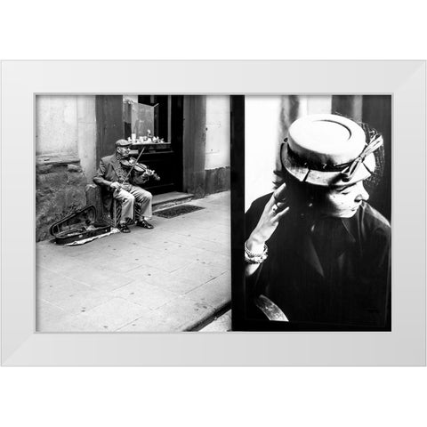 Shes Bored White Modern Wood Framed Art Print by Martinelli, Francesco