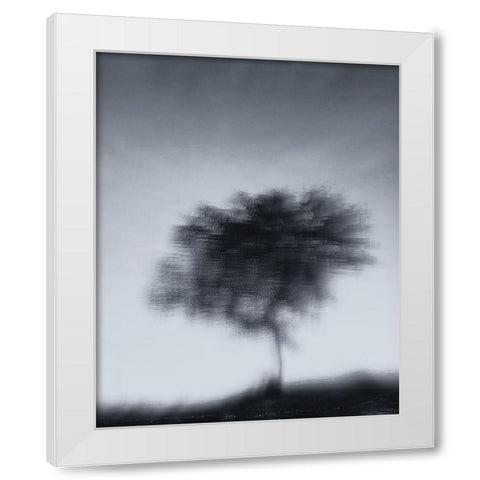 Illusion White Modern Wood Framed Art Print by Oberai, Jassi
