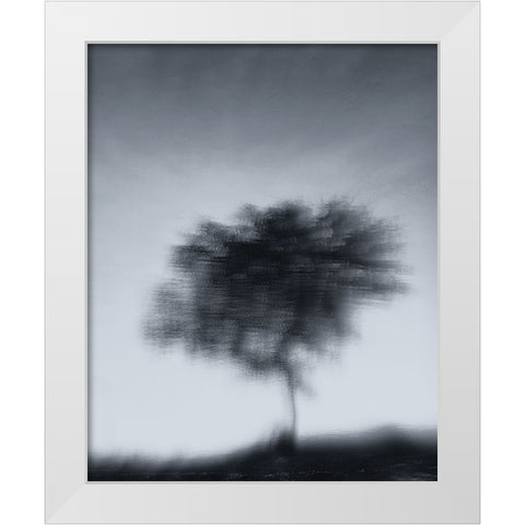 Illusion White Modern Wood Framed Art Print by Oberai, Jassi