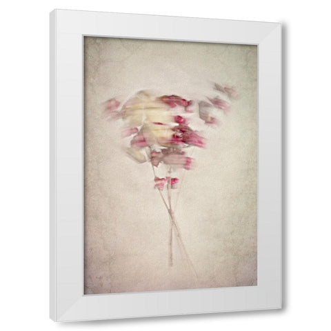 Vibrating Lines White Modern Wood Framed Art Print by Kiral, Cicek