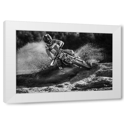 MXGP White Modern Wood Framed Art Print by Szabo, Attila