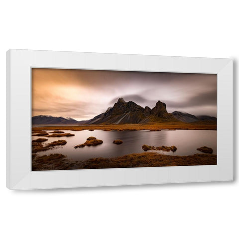 Eystrahorn White Modern Wood Framed Art Print by Capitao, Goncalo