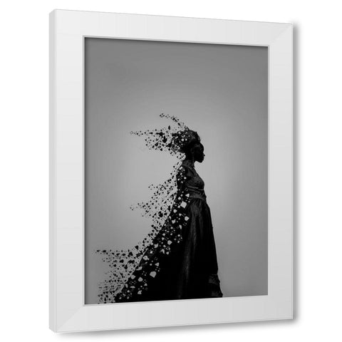 Elegant Fashion Model White Modern Wood Framed Art Print by Liu, Jessie
