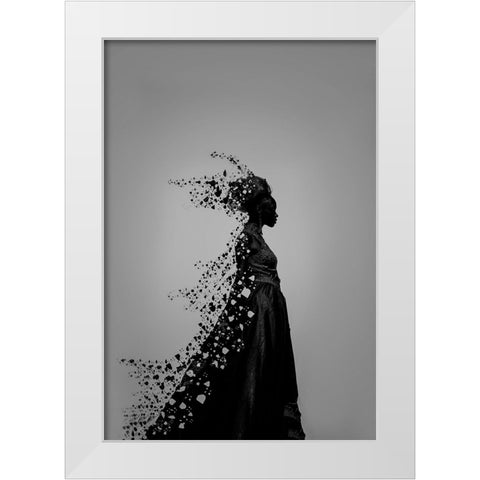 Elegant Fashion Model White Modern Wood Framed Art Print by Liu, Jessie