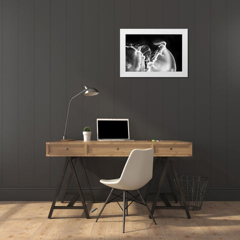 Untitled White Modern Wood Framed Art Print by Berry, Jerry