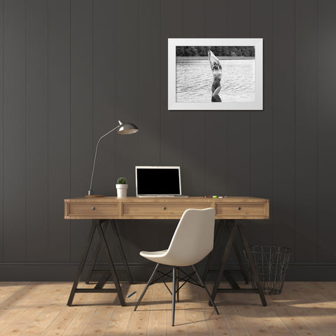 Summer White Modern Wood Framed Art Print by Markachev, Leonid