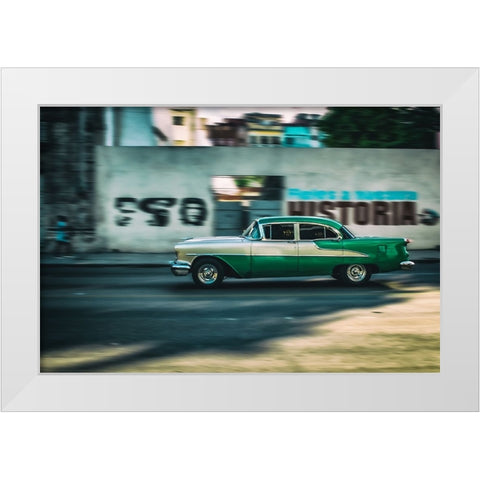 The history of White Modern Wood Framed Art Print by Morishige, Koji