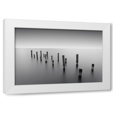 Invisible Links White Modern Wood Framed Art Print by Massera, Dante