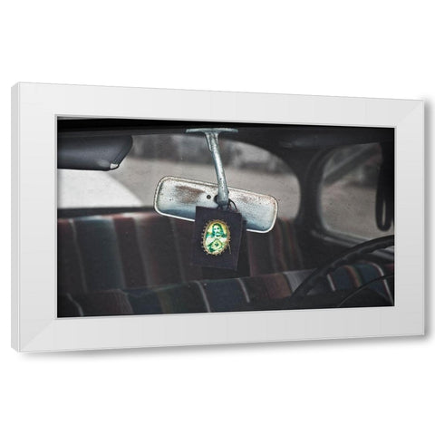 Rear View Mirror White Modern Wood Framed Art Print by Butterworth, Larry