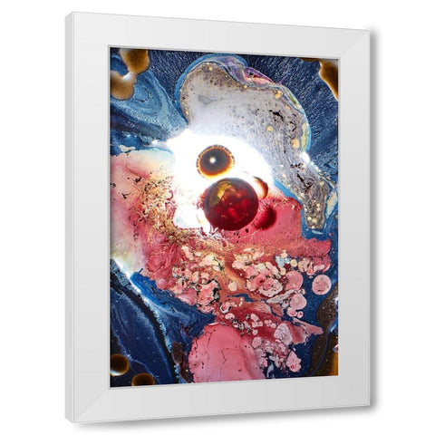 Microcosm White Modern Wood Framed Art Print by Haojunjie