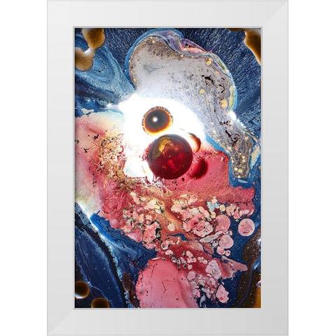 Microcosm White Modern Wood Framed Art Print by Haojunjie