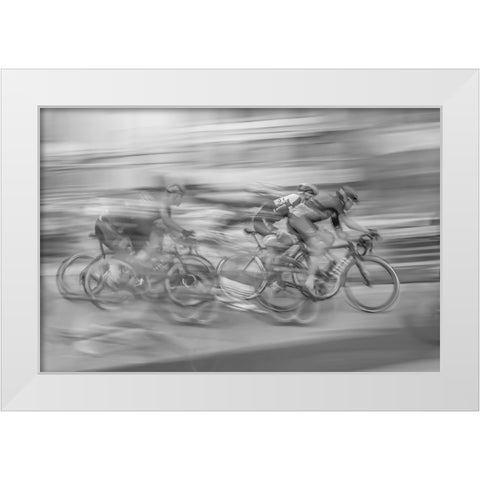 Chase White Modern Wood Framed Art Print by Wu, Steven