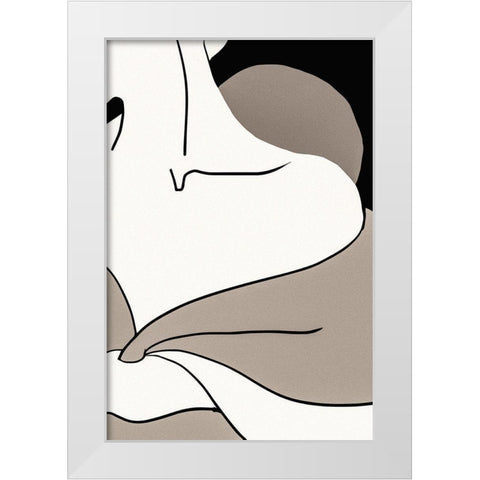 matisse_shoulder_vector_002_Black White Modern Wood Framed Art Print by 1x Studio II