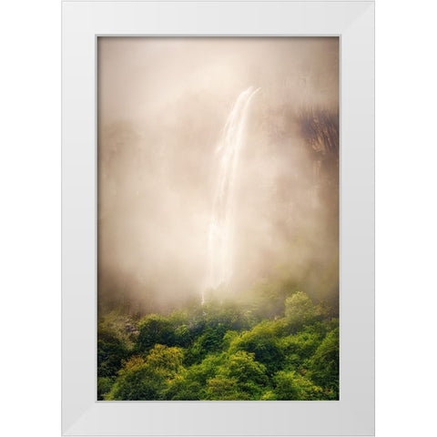 Water veil White Modern Wood Framed Art Print by Concepcion Alvarado, Jesus