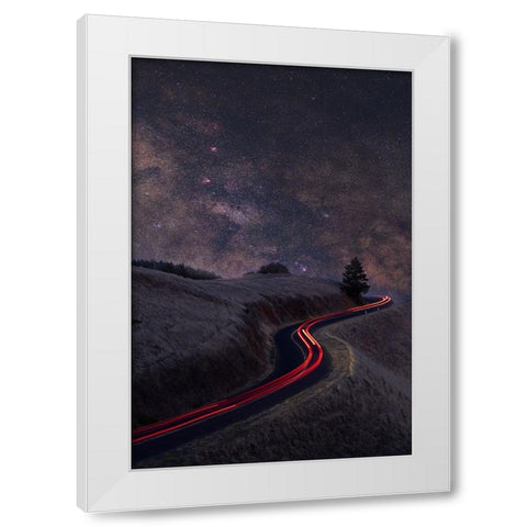 Senerity White Modern Wood Framed Art Print by Li, Jinghua