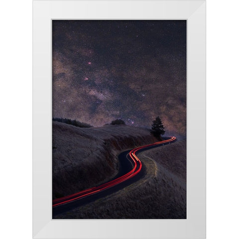 Senerity White Modern Wood Framed Art Print by Li, Jinghua